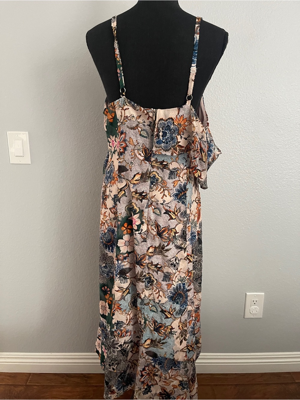 Rachel Roy Women's Floral Ruffle Maxi Dress - Green & Multi - Picture 4 of 7